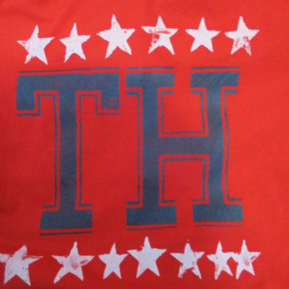 ๐ฅ Tommy Hilfiger Red Varsity Long Sleeve โ TH Stars Logo - Picture 5 of 7